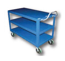 Vestil DH-PH4-2436-3 Ergo Handle Cart, 3-Shelf Units, (WxL): 24" x 36"