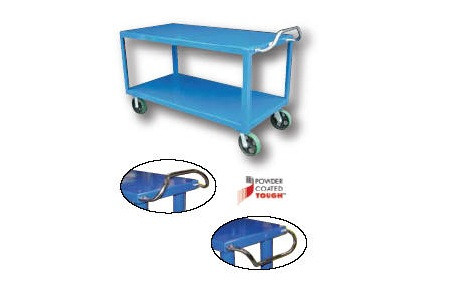 Vestil DH-PH4-3448 Ergo Handle Cart, 2-Shelf Units, (WxL): 34" x 48"