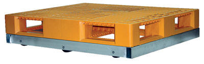 Vestil DOL-3648-8T Aluminum Pallet Dolly, Size (WxL): 36"x48", Cap (lbs): 6000, Rollers: 8, Tilt