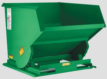 Vestil HOP-250-HD Stackable Steel Self-Dumping Hopper, Volume Cubic Yards: 2.5