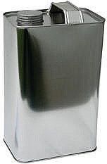 Vestil JUG-S-32 Steel Jug, Rectangular, Metallic Cap, 32 Ounce
