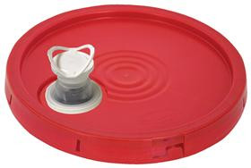 Vestil LID-54-PRST Plastic Lid for 3.5, 5, and 6 Gallon Pails, Spout Top w/Tear Tab