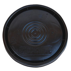 Vestil LID-54-UBK Black Plastic Lid for 3.5, 5, and 6 Gallon Pails, Tear Tab