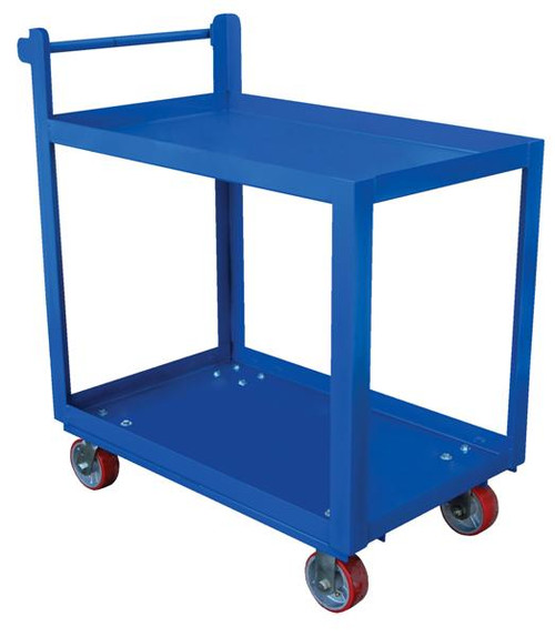 Vestil SCS2-2840 2-Shelf Steel Construction Service Cart, Shelf Size (WxL): 28"x40"