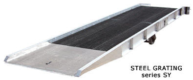 Vestil SY-258430 Aluminum Yard Ramp, Steel Grating, Capacity (lbs): 25000, W 86", L 30'