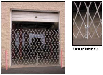 Vestil VSSG-870 Steel Folding Gate, Single, Width: 7' to 8', Collapsed Height (Ft): 7,