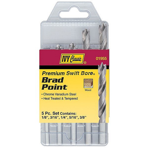 Ivy Classic 01955 5 Pc. Brad Point Drill Set