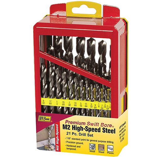Ivy Classic 10493 21 Pc. HSS Drill Set - Bright