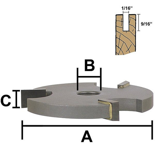 Ivy Classic 10940 1/4" 3-Wing Slotted Cutter, Carded