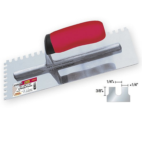 Ivy Classic 25037 1/4 x 3/8 x 1/4" U Notch Trowel