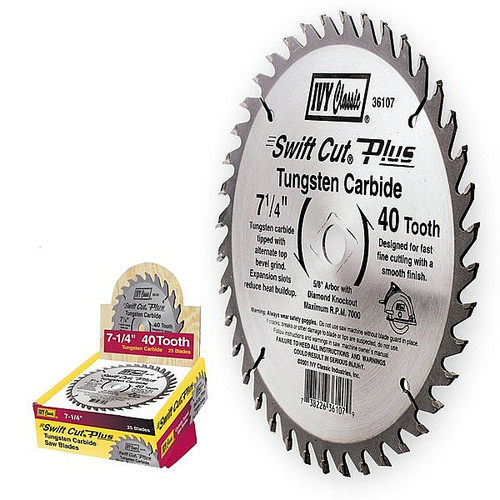 Ivy Classic 36107 7-1/4" 40T Swift Cut Plus Carbide