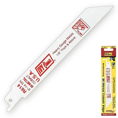 Ivy Classic 28612 6" 14T Bi-Metal Reciprocating Saw Blade Bi-Metal blades with 8% cobalt matrix III