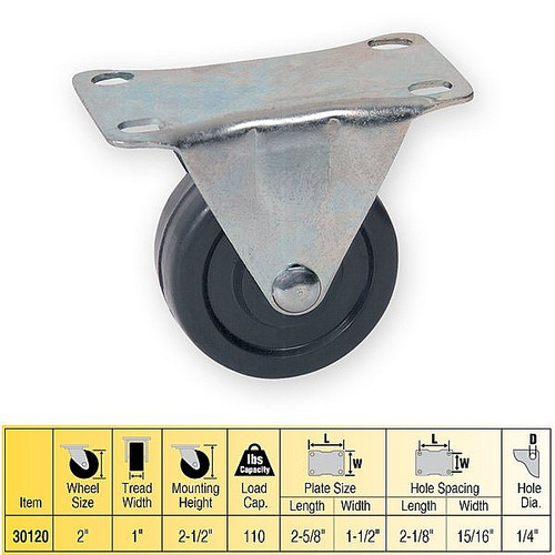 Ivy Classic 30122 2-1/2" Rigid Caster