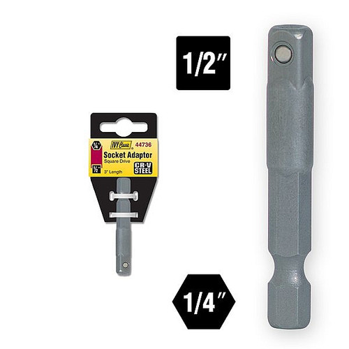 Ivy Classic 44736 3 x 1/2" Hex - Square Socket Adapter