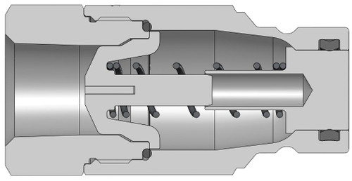 Dixon HT4F6-SS 1/2" ISO-FF NIPPLE, 3/4" NPTF, 316S Body Material: 316 STAINLESS Body Size: 1/2"