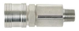 Legacy A64429-T SS Hi Flow Coupler, 1/4" Body, 1/4" MNPT, bagged, tray