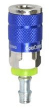 Legacy A72420CHPO-X ColorConnex Coupler Auto 1/4" Push Lock Barb Blue