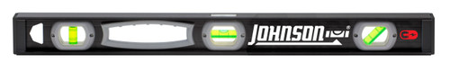 Johnson Level 1204-2400 24" Magnetic JobSite(TM) Heavy Duty Aluminum Level - 3 Vial