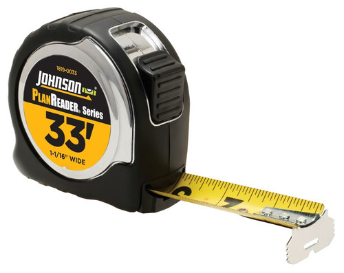 Johnson Level 1819-0033 33' x 1-1/16" PlanReader(R) Power Tape