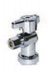 Legend Valve 114-904 1/2" CTS X 1/4" OD T595 1/4 Turn Push-Fit CP Supply Stop, Angle Valve