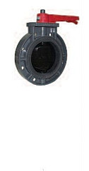 Legend Valve 201-268 6" S-650 PVC Butterfly Valve, Lever Handle