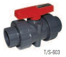 Legend Valve 201-209 2-1/2" S-603 PVC Ball Valve, True Union