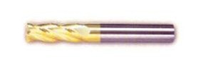 HTC 107-4469 3/64" Dia Solid Carbide Square End Mill, Stub Length, TiN Coated, 4 Flute