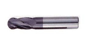 HTC 115-4156 5/32" Dia Solid Carbide Single Ball End Mil, Stub Length, TiALN Coated, 4 Flute