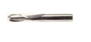 HTC 105-2375 3/8" Dia Solid Carbide Ballnose End Mill, Stub Length, Uncoated, 2 Flute