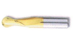 HTC 140-2500 1/2" Dia Solid Carbide End Mill, TiN Coated, 2 Flute