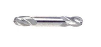 HTC 195-2750 3/4" Dia Solid Carbide Double End Mill, Ballnose End, Stub Length, Uncoated, 2 Flute