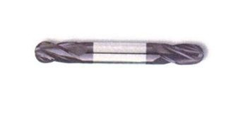 HTC 205-4437 7/16" Dia Solid Carbide Double End Mill, Ballnose End, Stub Length, AlTiN Coated