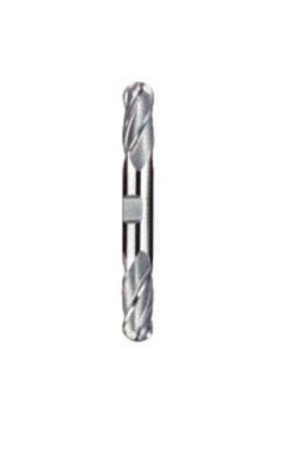 7/32" Dia Double Ballnose End Mill with Weldon Flats, 2 Flute, Uncoated