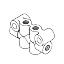 Trico JD-0606M Junction 6 Way Double 6mm Tubing