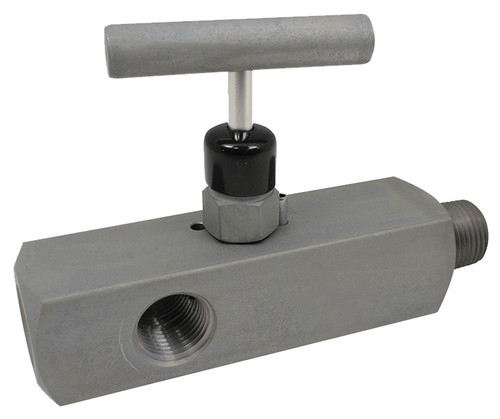Dixon MFC204 1/2" Steel Multiport Needle Valve Male-to-Fem, Hard Seat, T-Handle