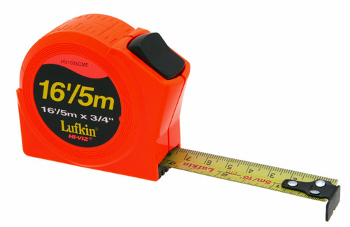 Lufkin HV1035CME 19mm (3/4) x 5m (16') Hi-Viz Orange Series 1000 Power Tape