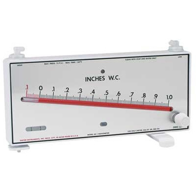 Dwyer MARK II 40-1-AV Molded plastic inclined manometer, 0-1.1" w.c.