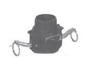 DIXON PPB100 Polypropylene Cam and Groove Couplers Type B male NPT x female coupler