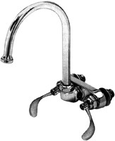 Eagle Group 313305 splash mounted with wrist handles, TS extra heavy duty faucets.
