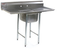 Eagle Group 314-22-1-24 29 3/4" x 72 1/2" one-compartment, 314 series coved corner sink, 22" x