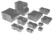 Eagle Group A208336 4 1/8" x 4 1/2" x 3" black conductive bin. 48 carton quantity.