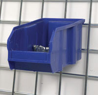 Eagle Group A203877 10 7/8" x 5 1/2" x 5" small plastic bin. Requires one PBH (plastic bin