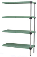 Eagle Group A4-63Z-S1842PM 18" x 42" EAGLEbrite zinc, LIFESTOR polymer shelving - add-on unit wit