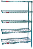 Eagle Group A5-74-1836E EAGLEgard hybrid epoxy Five-Shelf Add-On Unit, 18" W x 36" L x 74 H