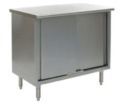 Eagle Group CB3072SE 30" x 72" spec-master enclosed worktable with flat top and sliding doo