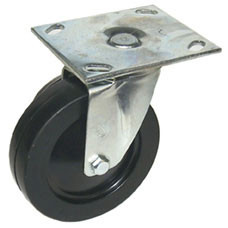 Eagle Group CPS5-250 Eaglebrite Zinc Caster, Resilient Tread, 5" Dia, 250 lbs Cap