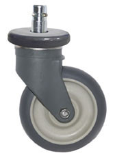 Eagle Group CPSS5-250 5" diameter, 1 1/4" wheel face, stem/swivel EAGLEbrite zinc polymer ca