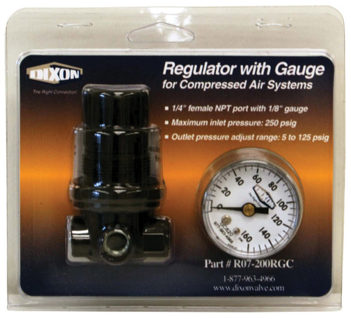 Dixon R07-200RGC 1/4" Series 1 Carded Mini Regulator