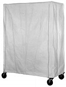 Eagle Group CZC-74-2148 21" x 48" white coated nylon with zipper cart cover. 74"