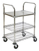 Eagle Group EU3-1830CS 18" x 30" utility cart with solid shelf, 4" caster diamet